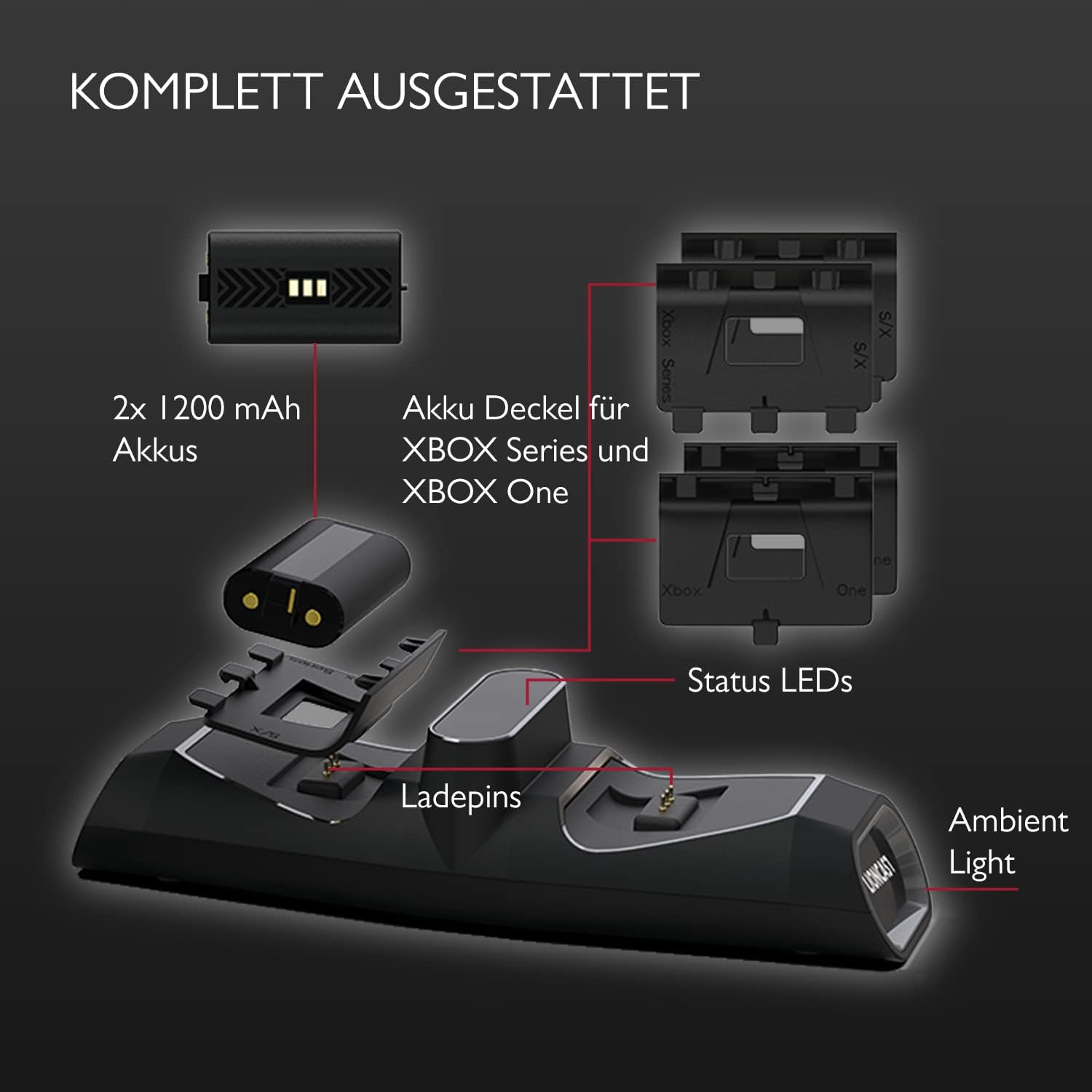 Lioncast Xbox Controller Ladestation