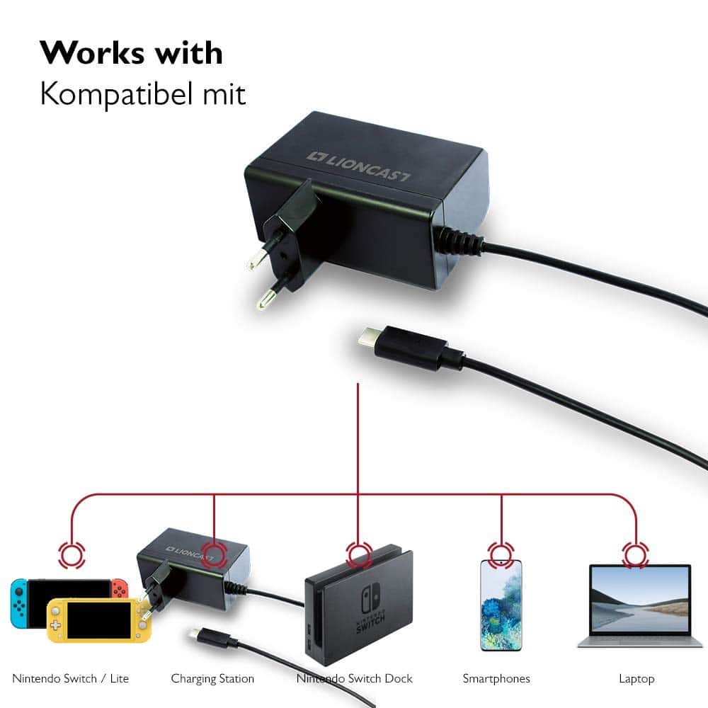 Lioncast Netzteil für Nintendo Switch