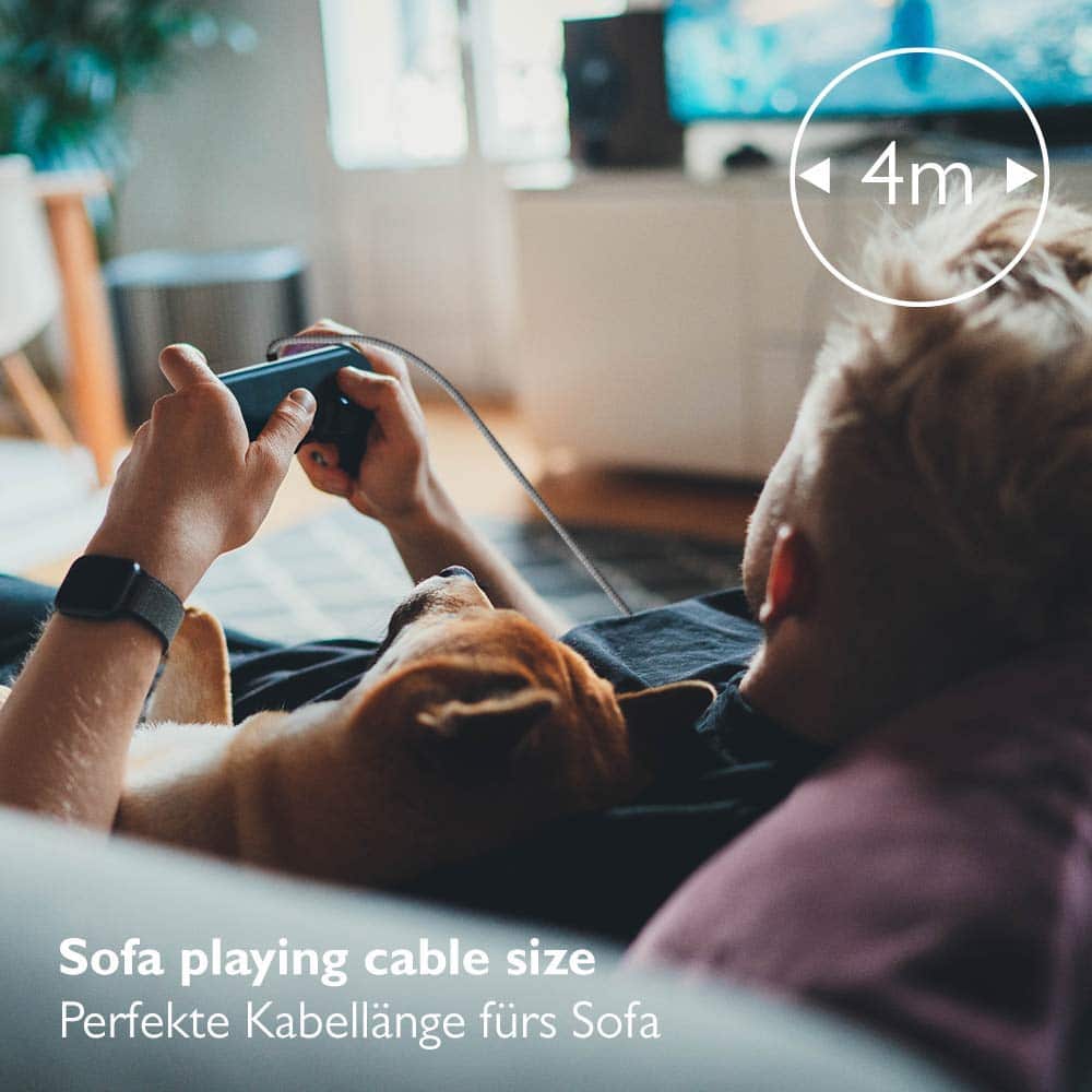 Lioncast PS5 Ladekabel 4m – USB C zu USB C