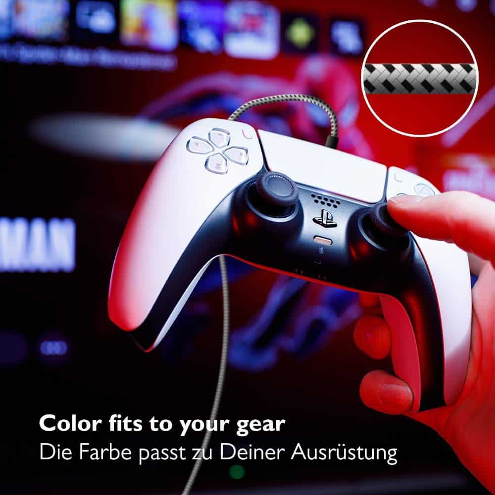 Lioncast PS5 Ladekabel 4m – USB C zu USB C