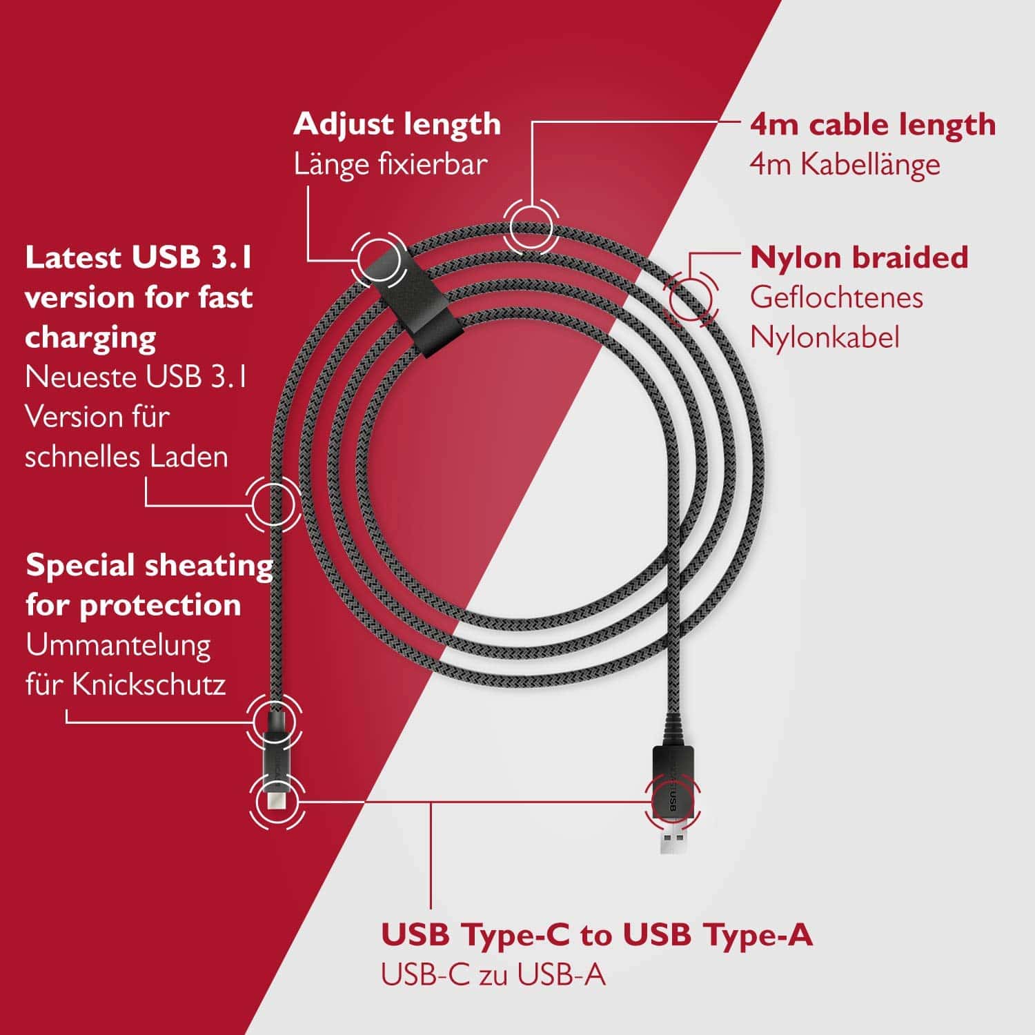 Lioncast Ladekabel Xbox 4m