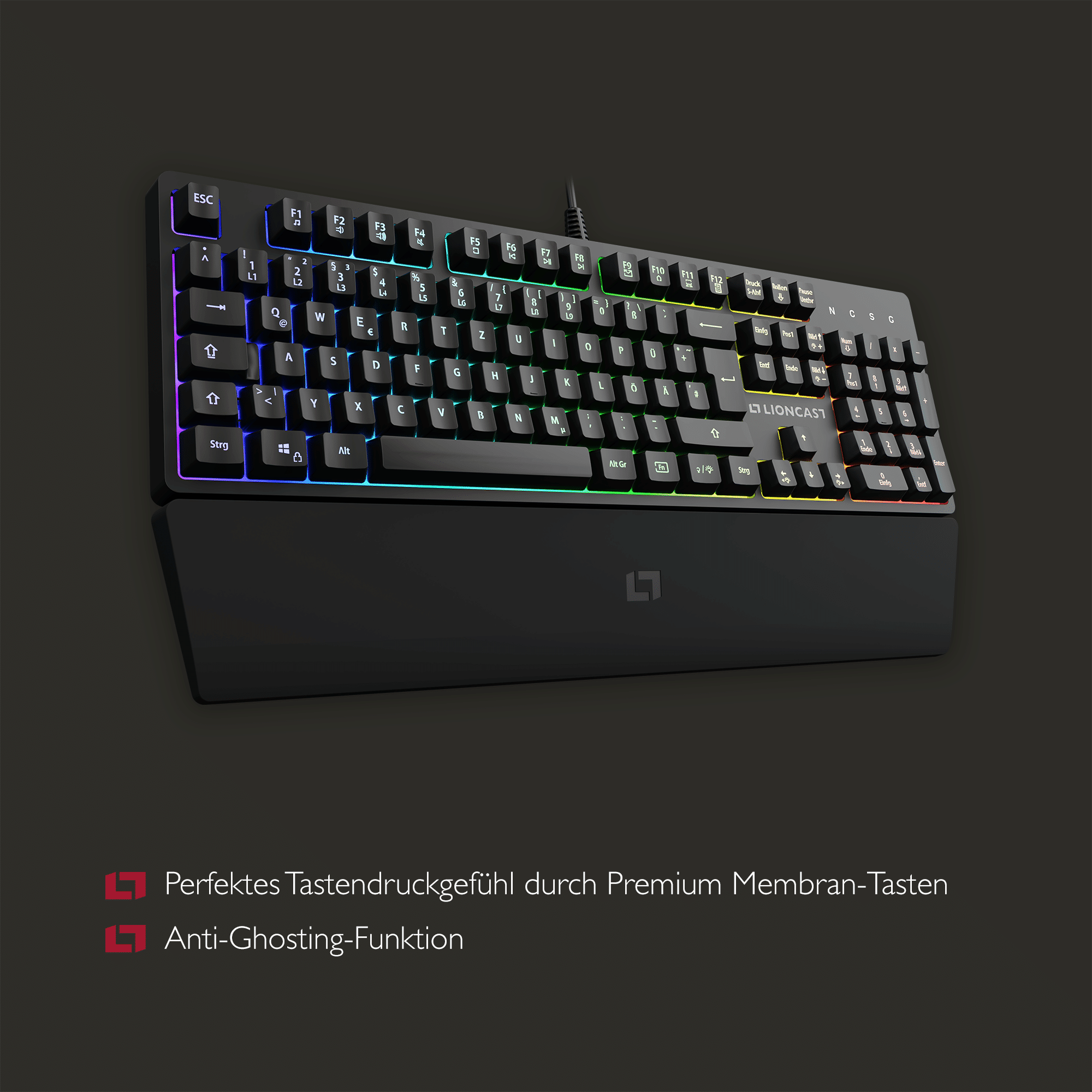 Lioncast LK100 RGB Gaming Tastatur