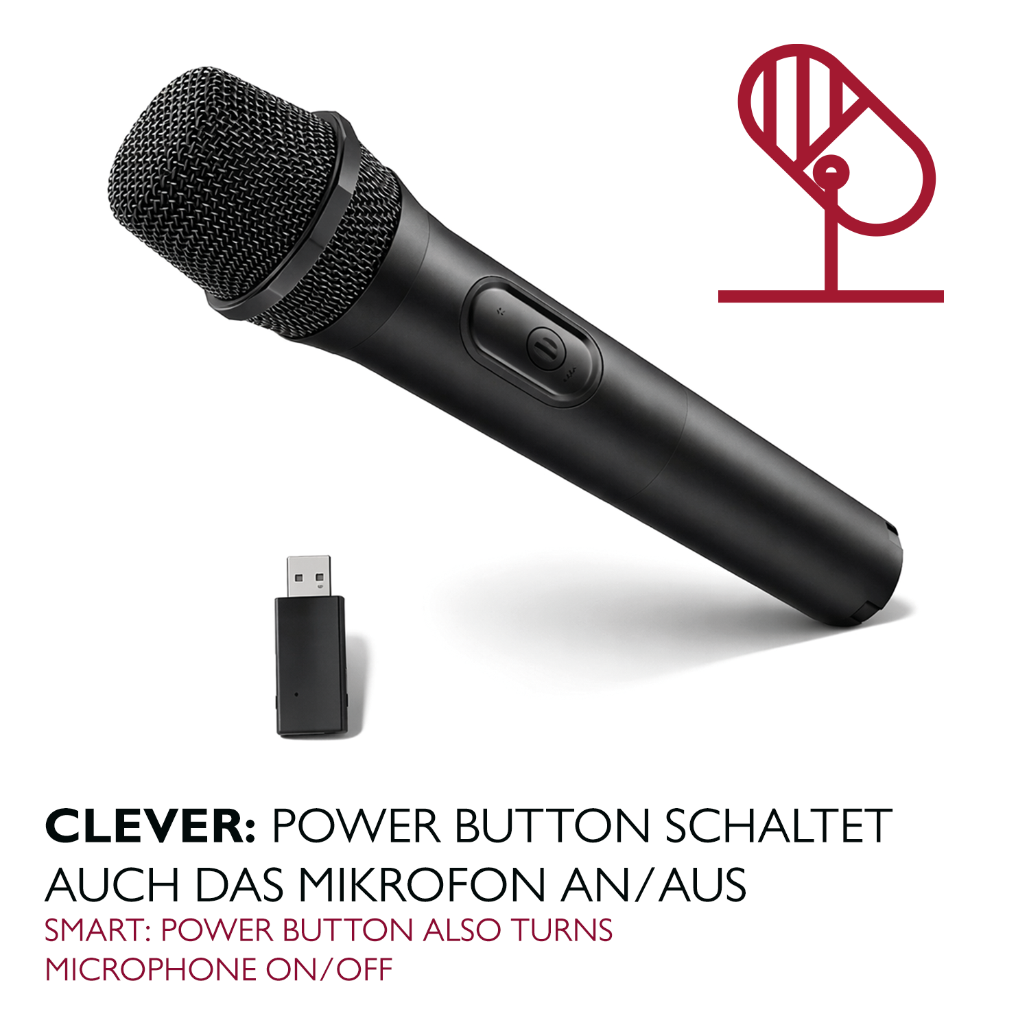 Lioncast Wireless Mikrofon für Karaoke (Doppelpack)