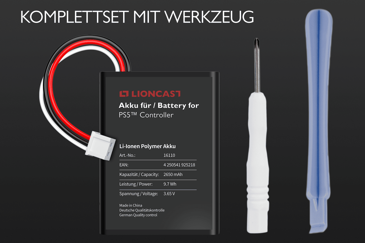 Lioncast Akku für PS5 Controller