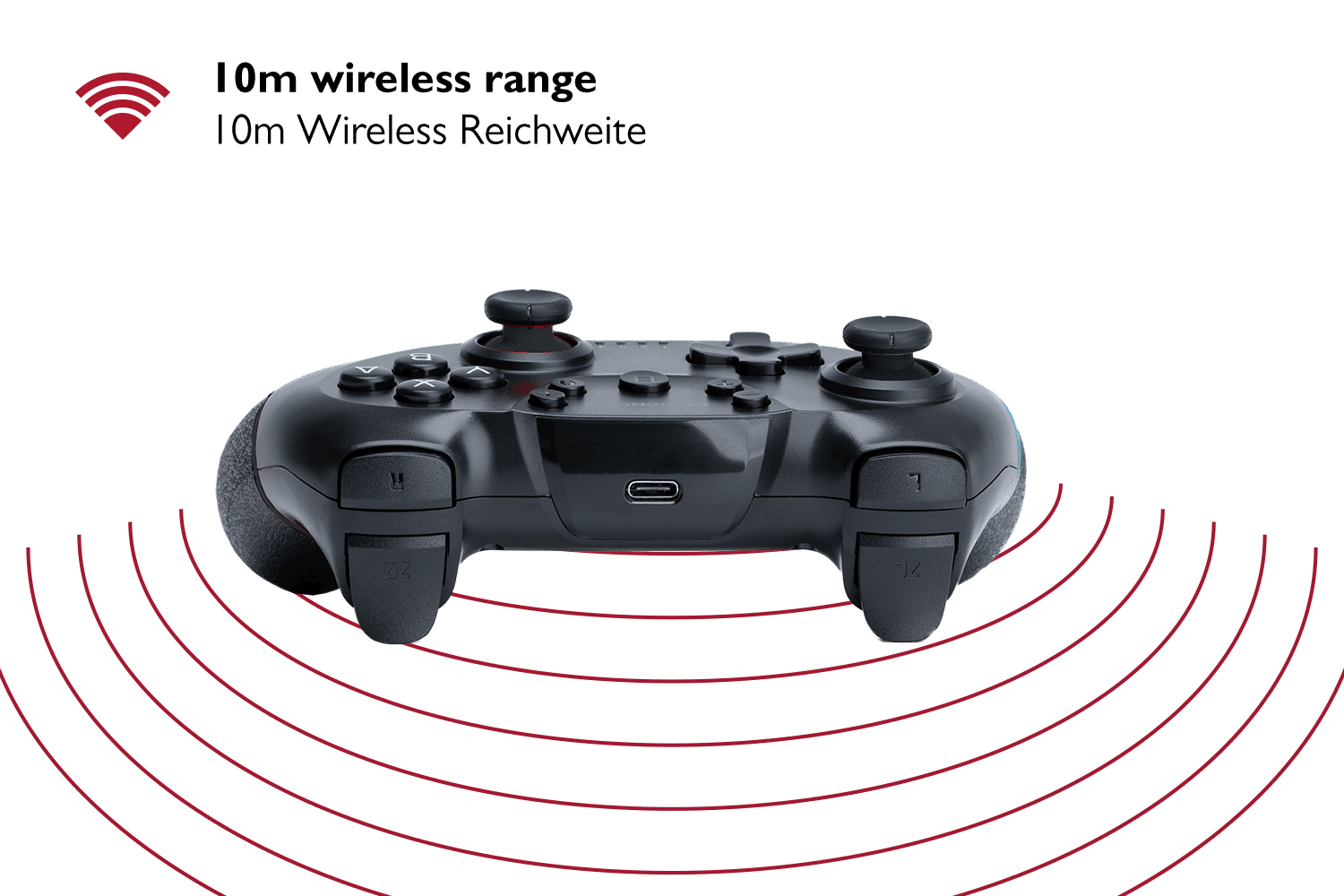 Lioncast Wireless Controller für Nintendo Switch Black