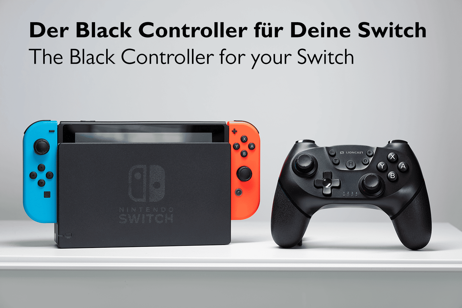 Lioncast Wireless Controller für Nintendo Switch Black