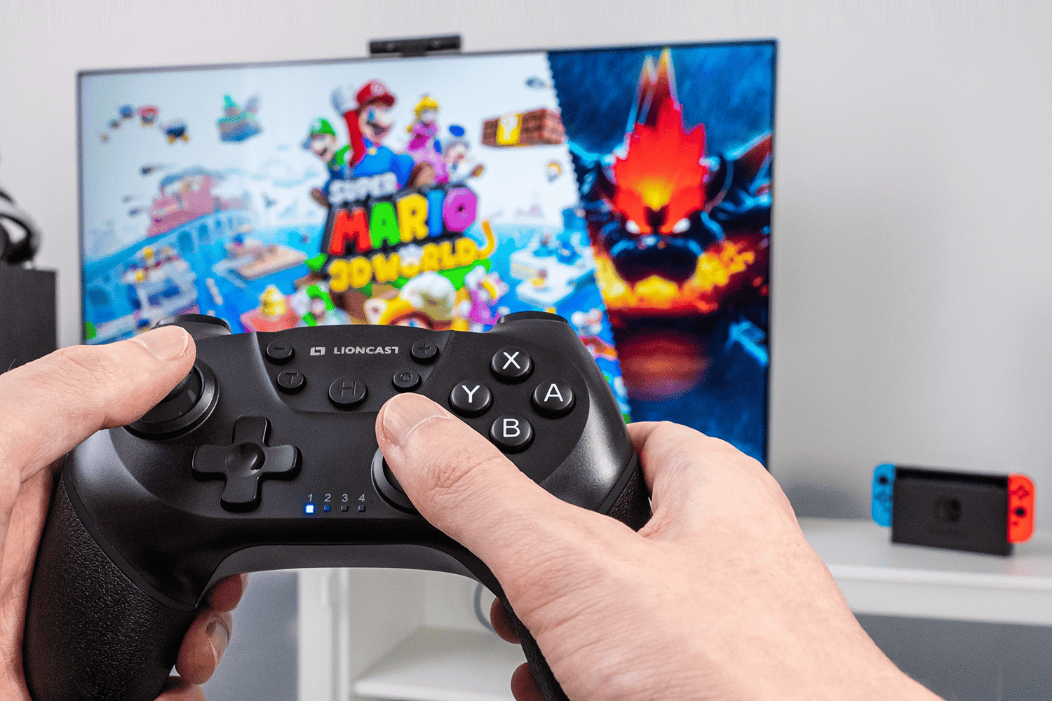 Lioncast Wireless Controller für Nintendo Switch Black - B-Ware