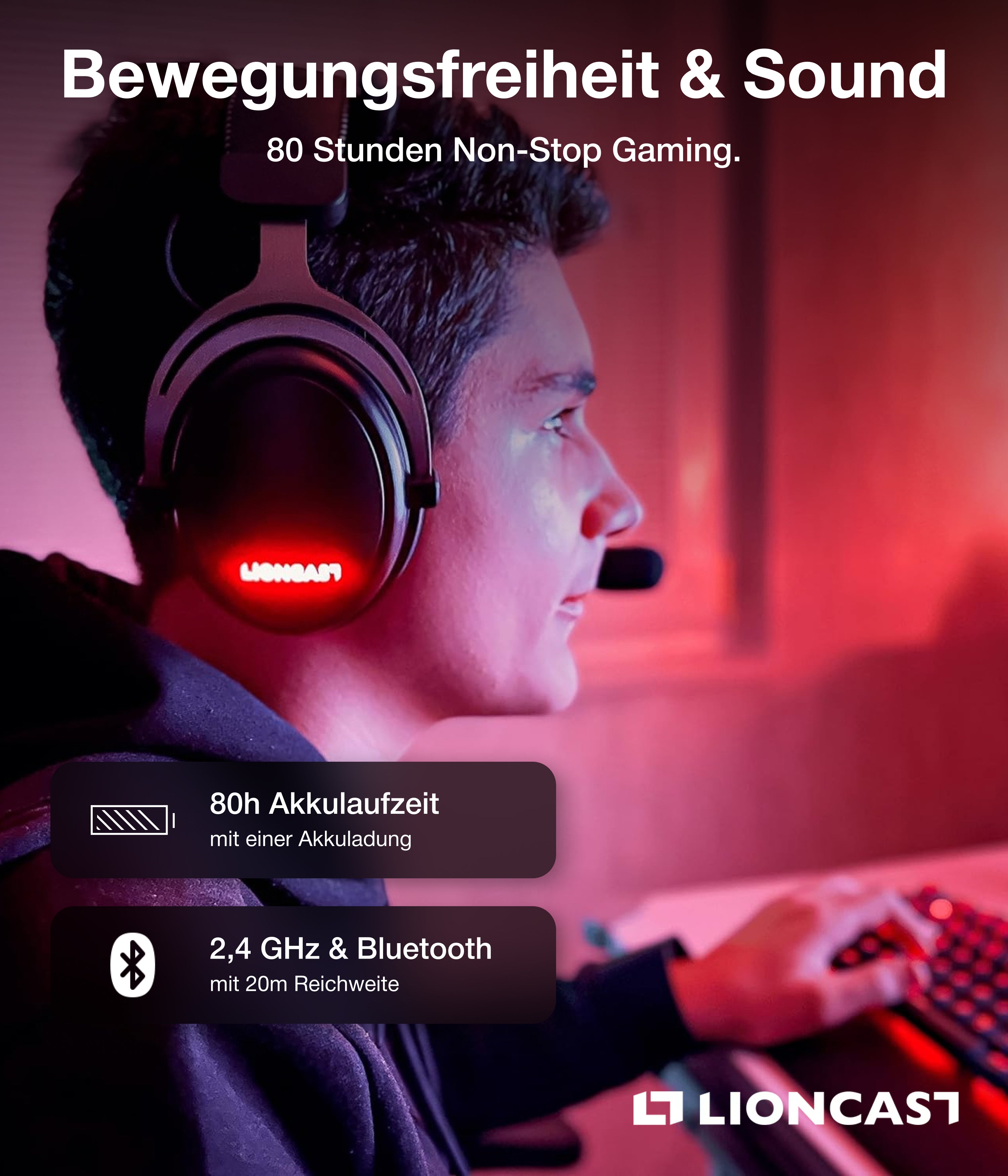LX80 Wireless Gaming Headset