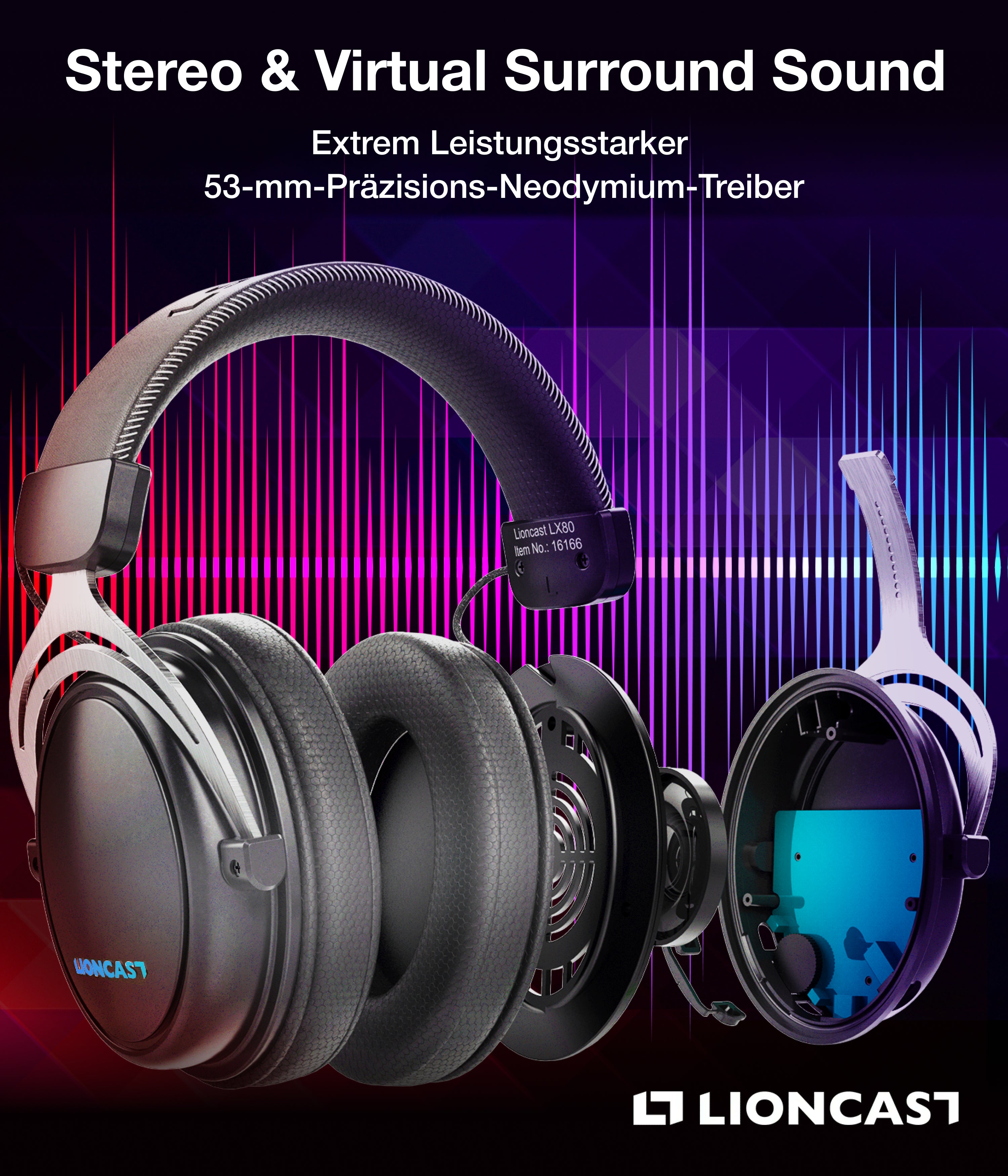 LX80 Wireless Gaming Headset