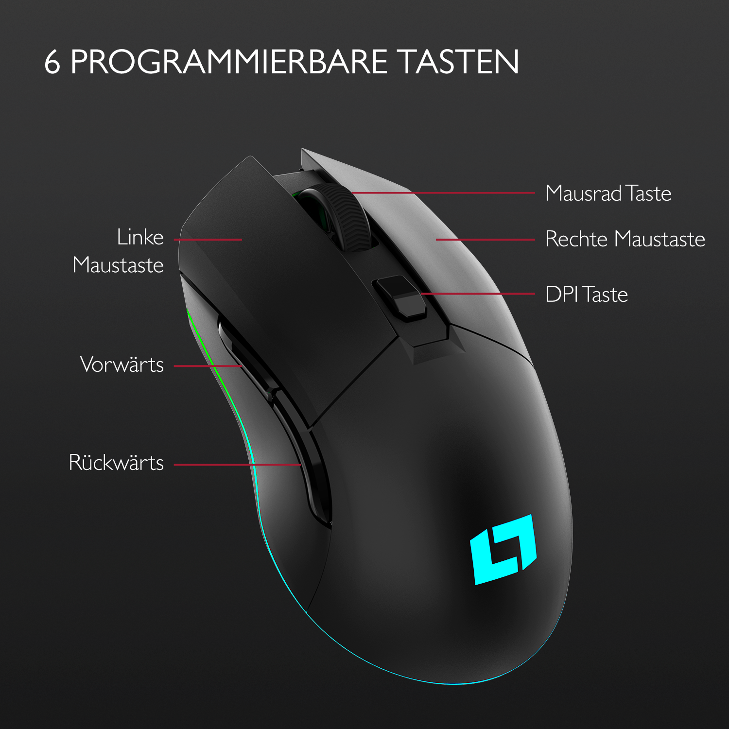 Lioncast LM45 Gaming Maus