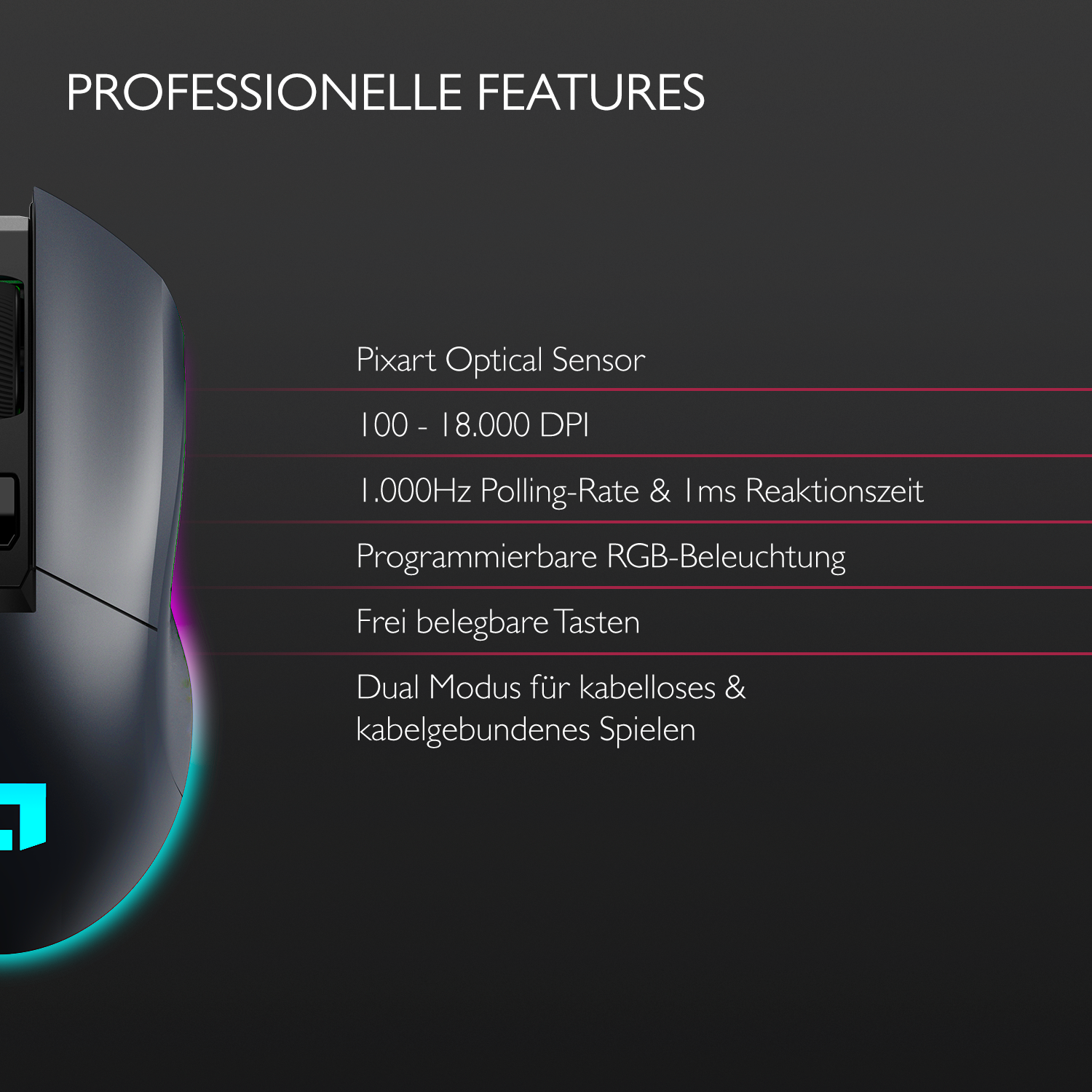 Lioncast LM45 Gaming Maus