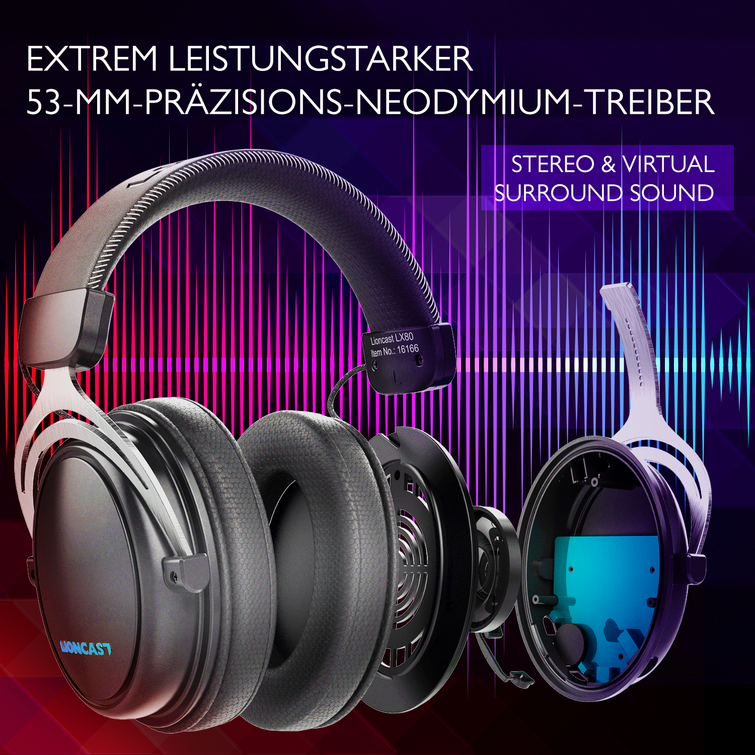 LX80 Wireless Gaming Headset