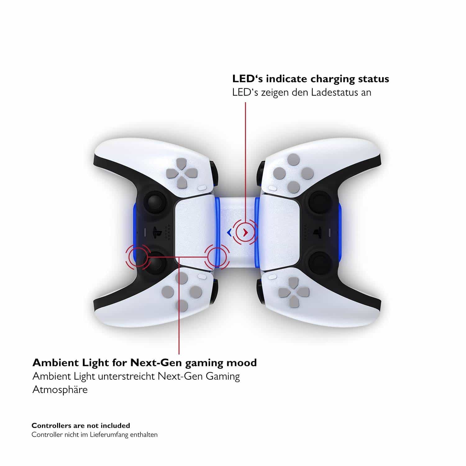 Lioncast PS5 Ladestation mit LED-Anzeige