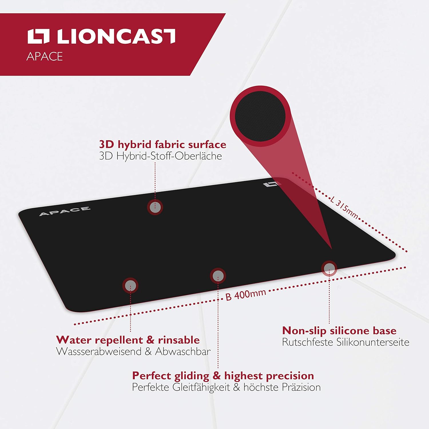 Lioncast Apace Gaming Mauspad